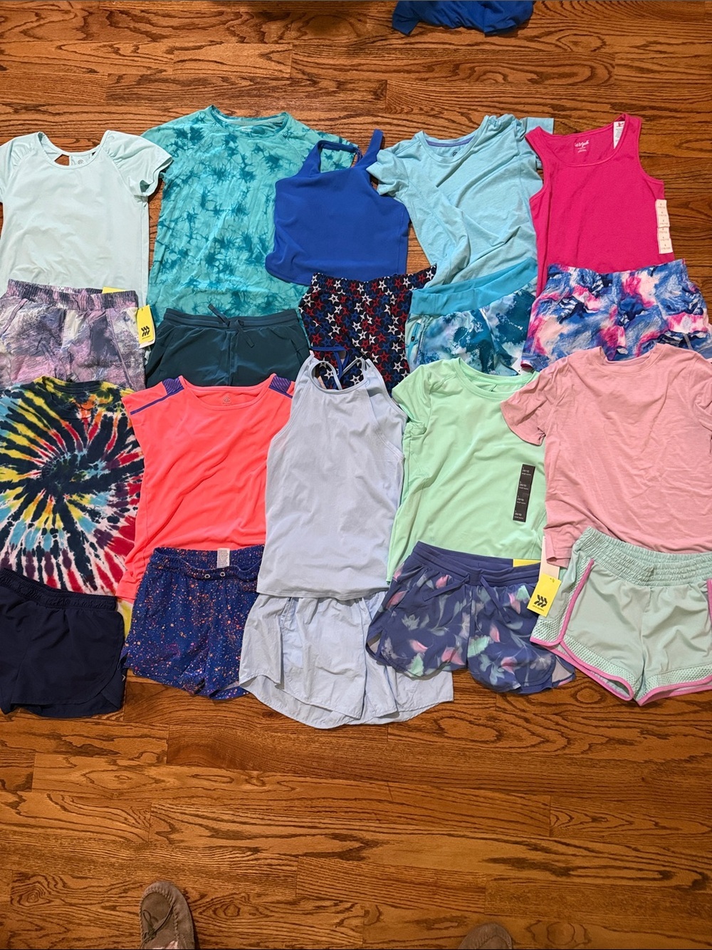 Girls bundle of 10 tops and shorts size 10-12 various brands some NWT